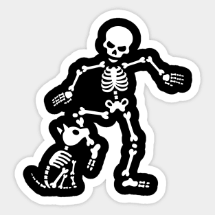 Dog like bones skeleton Sticker